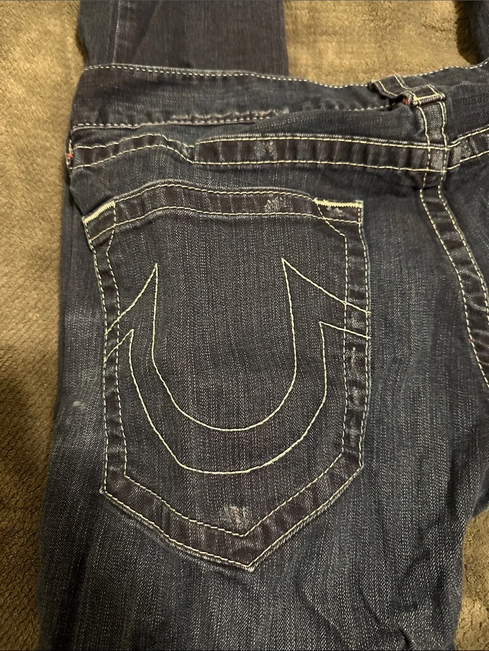 True Religion Dark Blue Sz 33 Skinny Jeans
